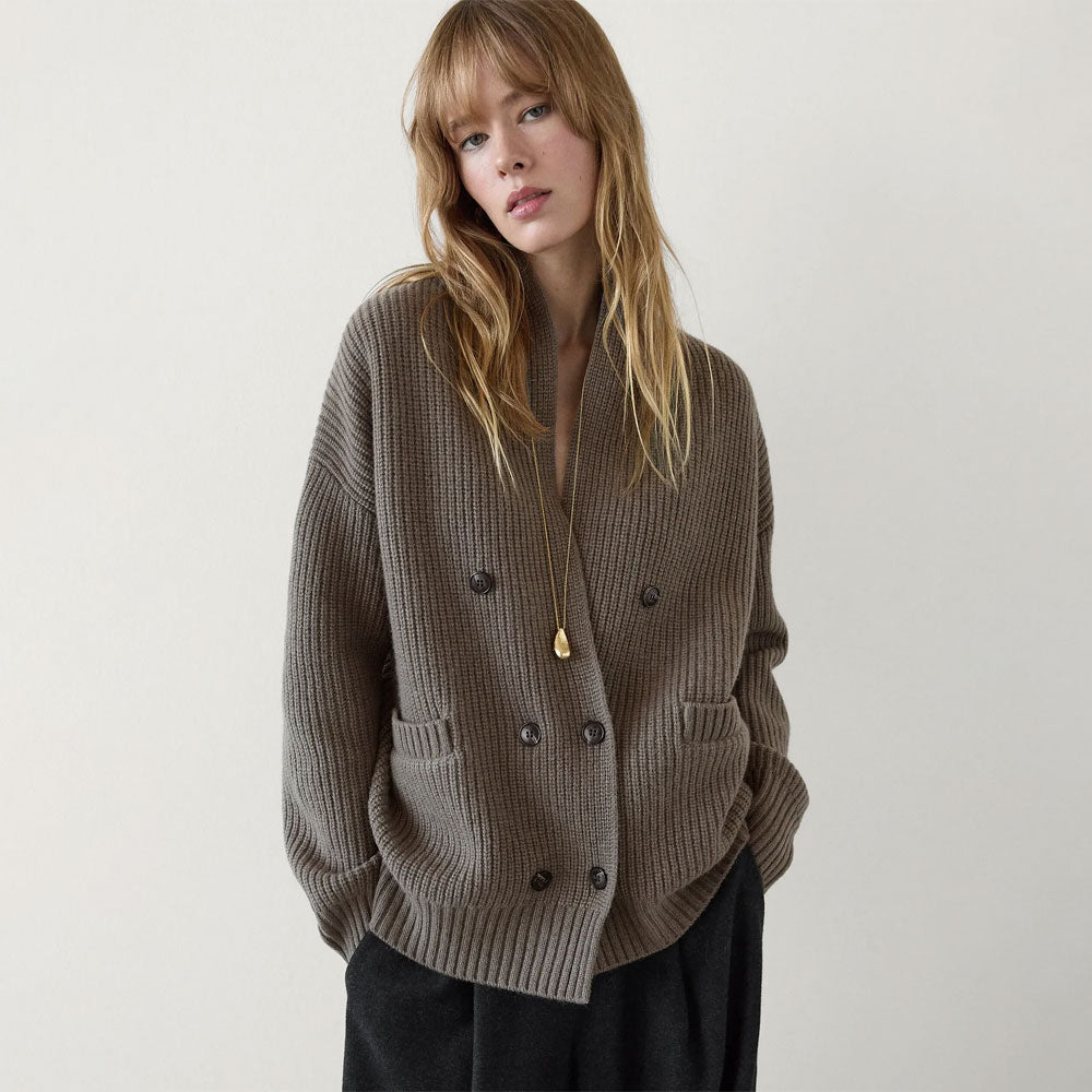 Old Money Style Knitted Cardigan