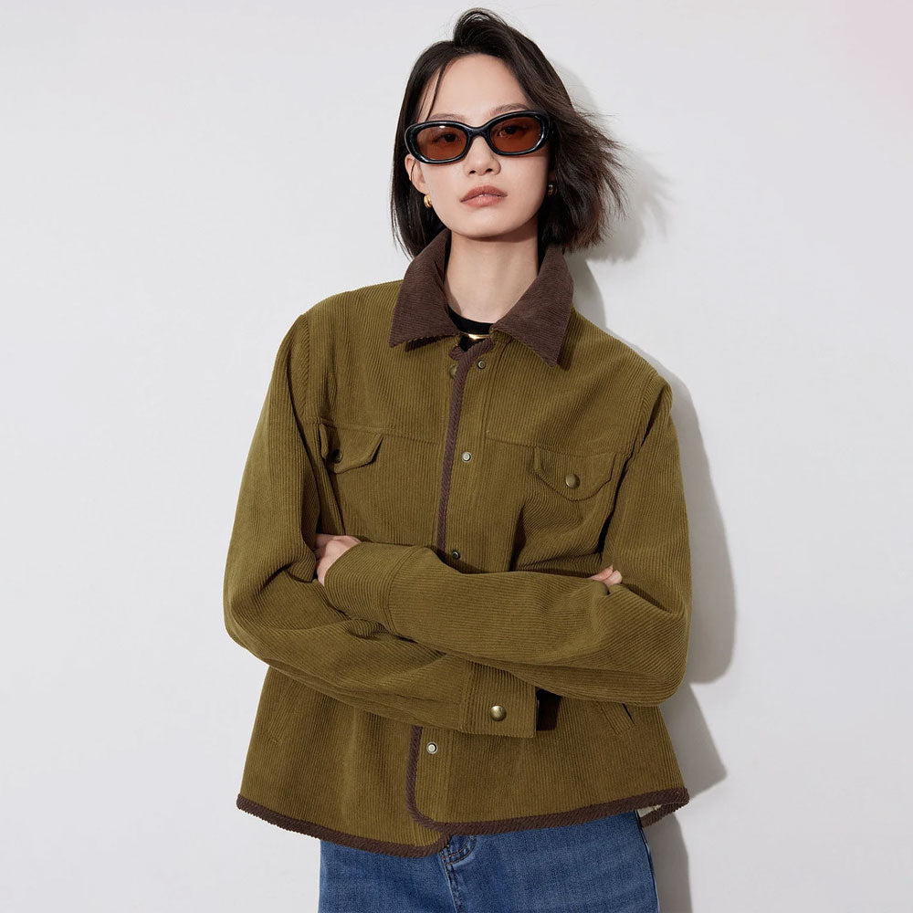 Corduroy Plush Winter Jacket