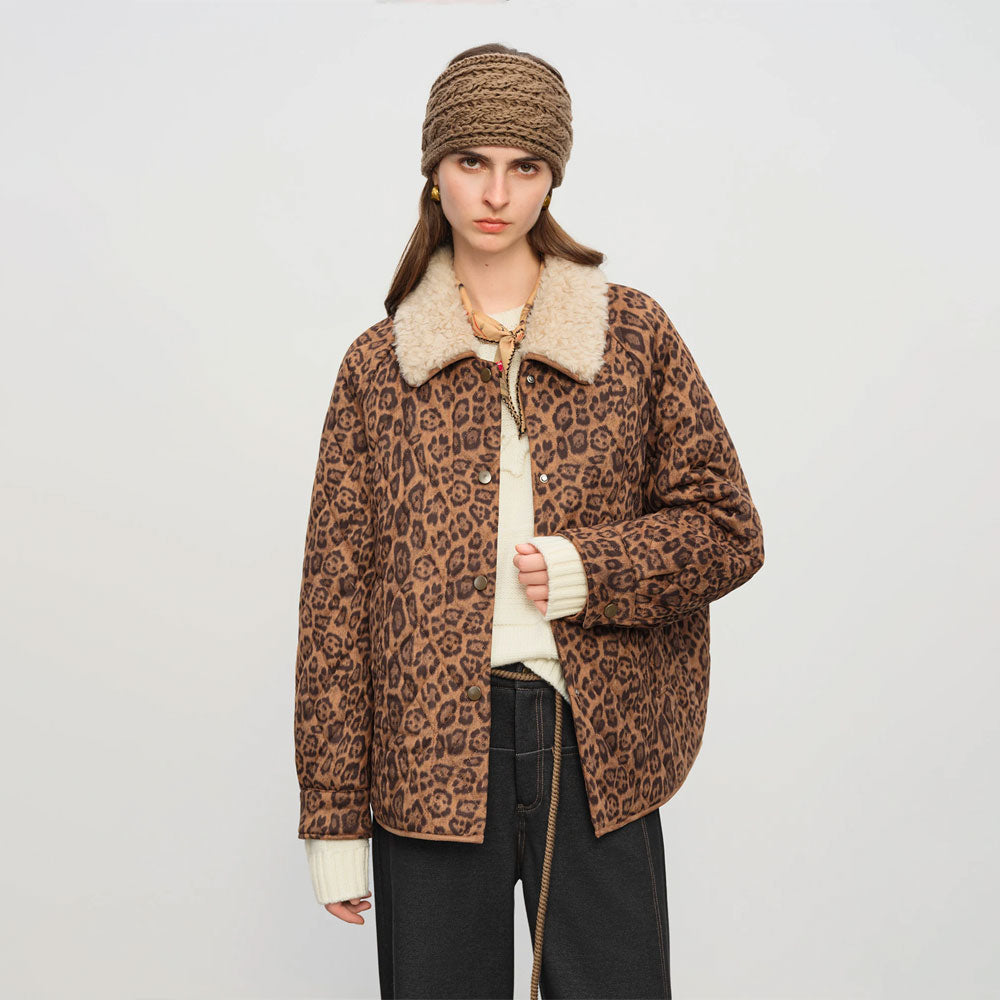 Leopard Print Retro Warm Jacket