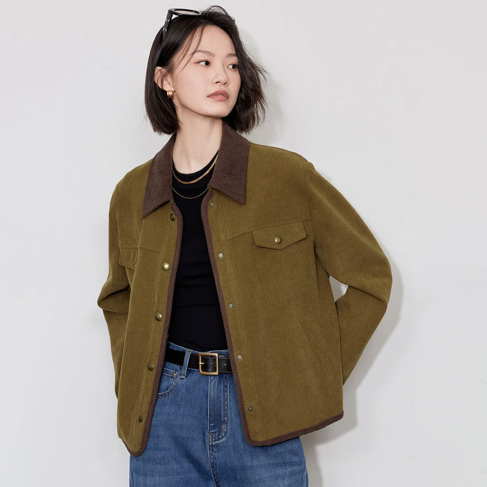 Corduroy Plush Winter Jacket