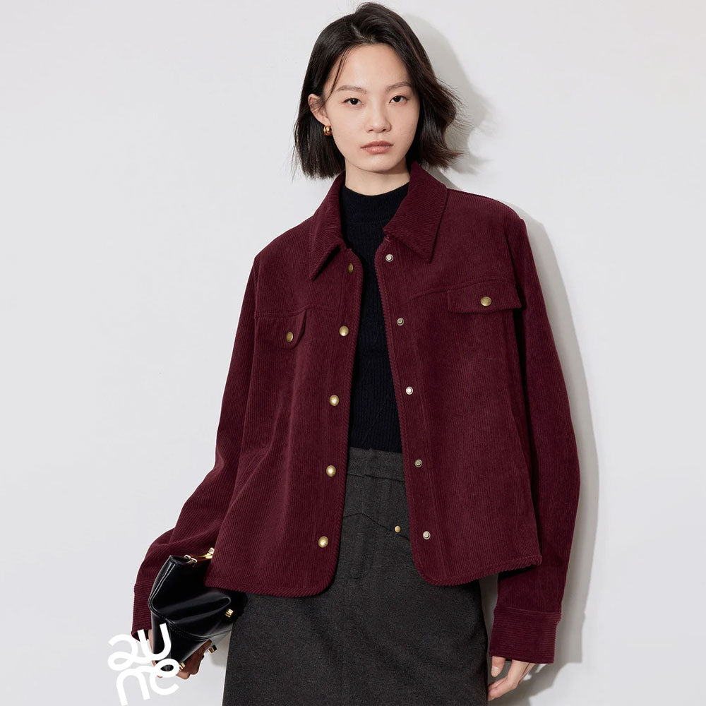 Corduroy Plush Winter Jacket