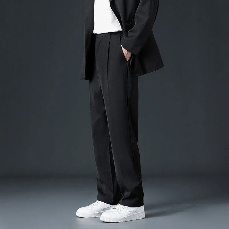 Preppy Loose Straight Trousers