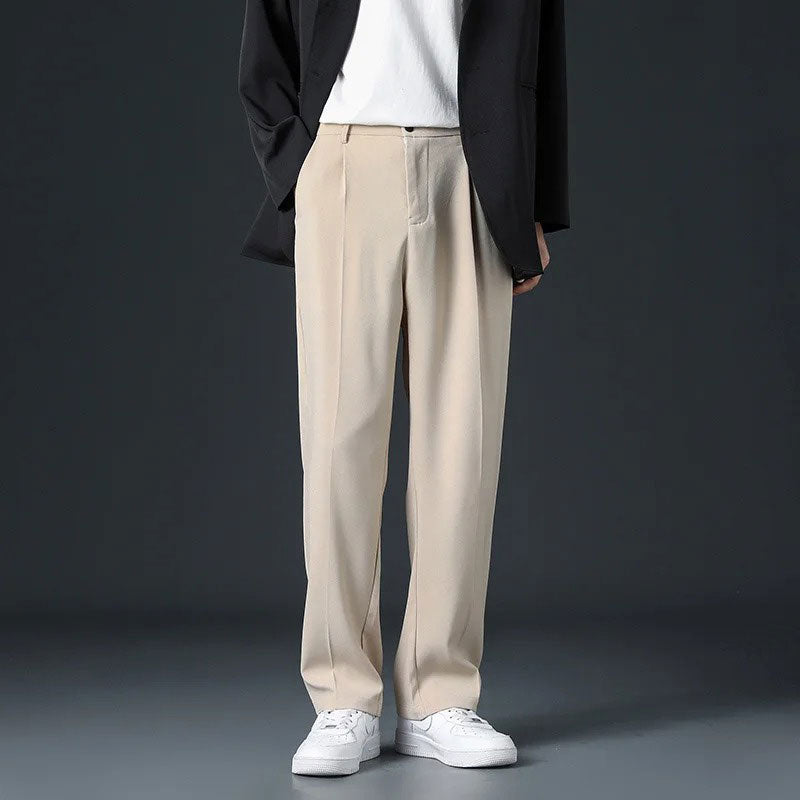 Preppy Loose Straight Trousers