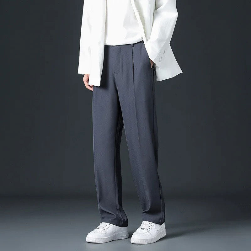 Preppy Loose Straight Trousers