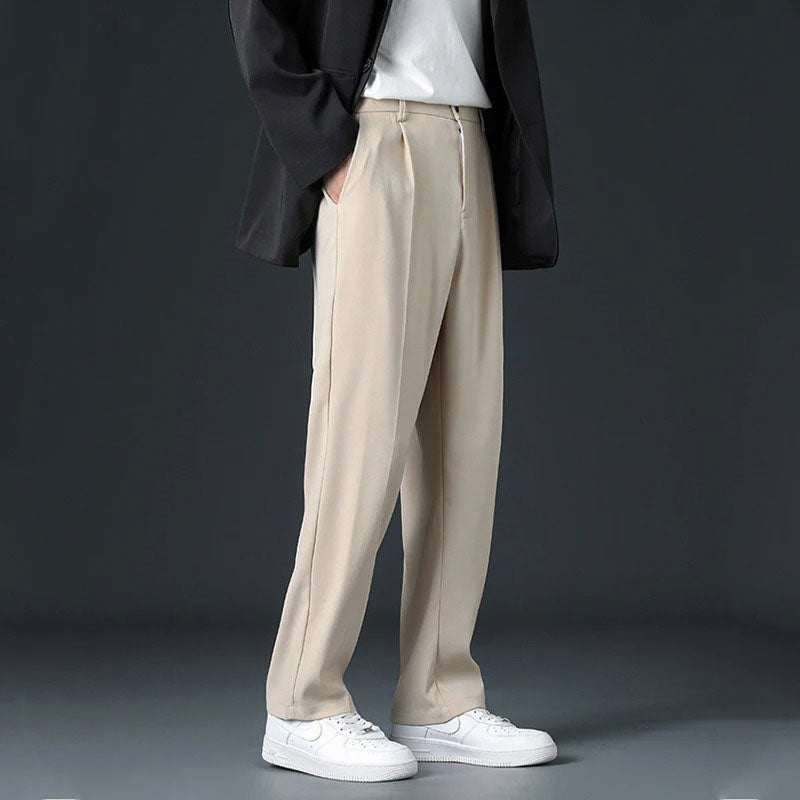 Preppy Loose Straight Trousers