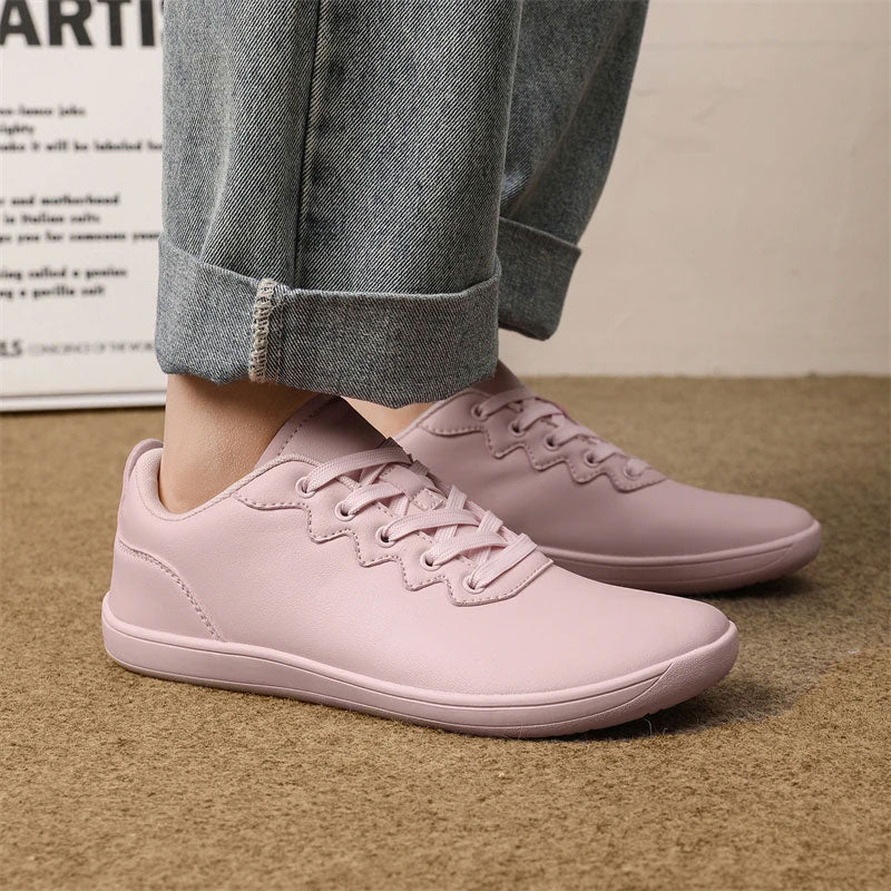 Wide Toe Leather Barefoot Sneaker