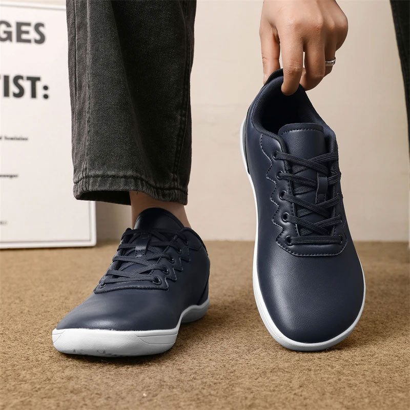 Wide Toe Leather Barefoot Sneaker