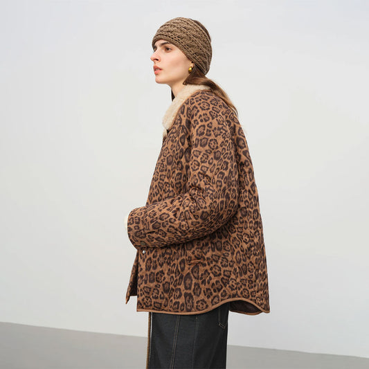 Leopard Print Retro Warm Jacket