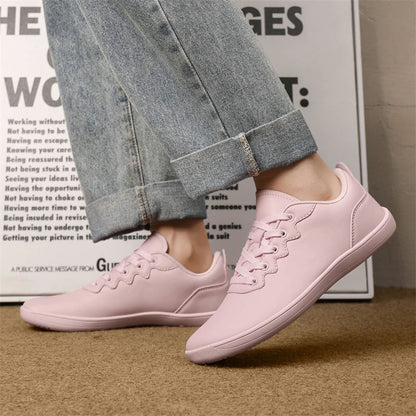 Wide Toe Leather Barefoot Sneaker