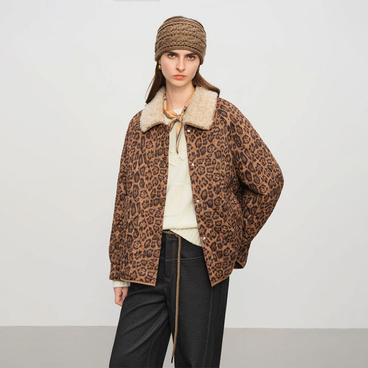 Leopard Print Retro Warm Jacket