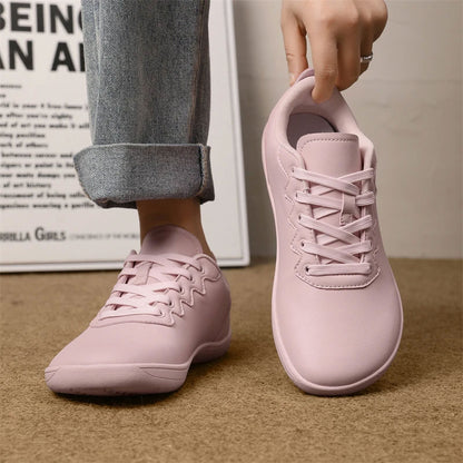 Wide Toe Leather Barefoot Sneaker