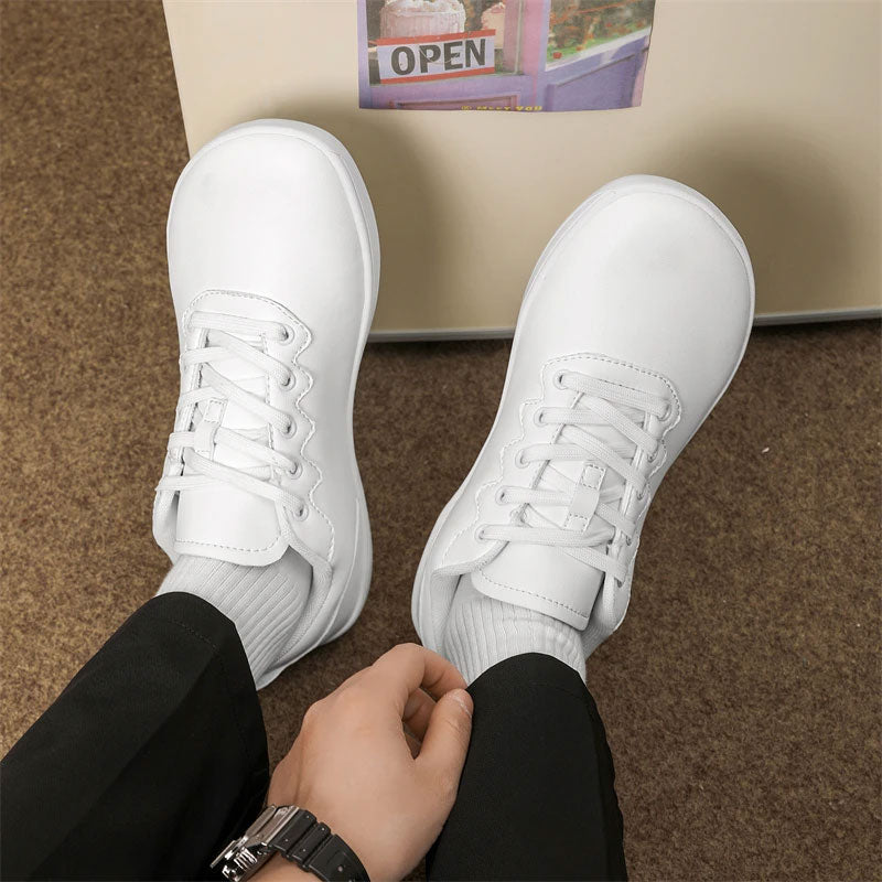 Wide Toe Leather Barefoot Sneaker