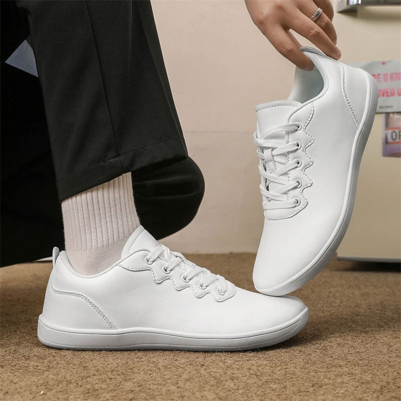 Wide Toe Leather Barefoot Sneaker