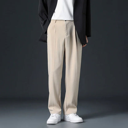 Preppy Loose Straight Trousers