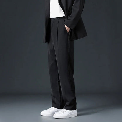 Preppy Loose Straight Trousers