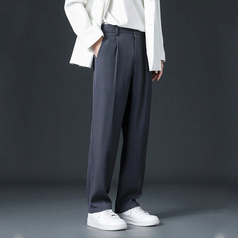 Preppy Loose Straight Trousers