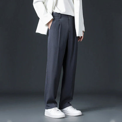Preppy Loose Straight Trousers