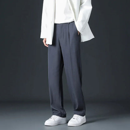 Preppy Loose Straight Trousers