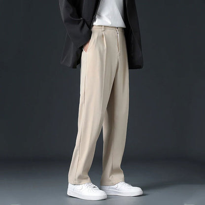 Preppy Loose Straight Trousers