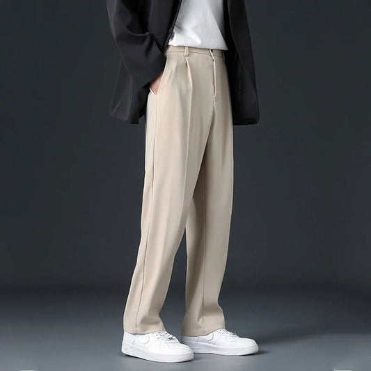 Preppy Loose Straight Trousers